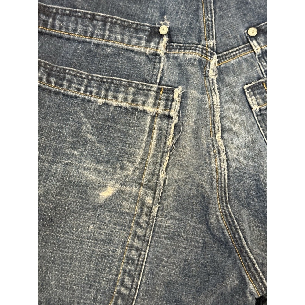 Vintage JNCO Jorts Mens 34 Dark Denim Skull Embroidered Y2K Shorts - Picture 10 of 16